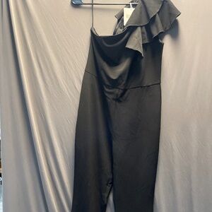 One Shoulder Black Jumpsuit (P0053)